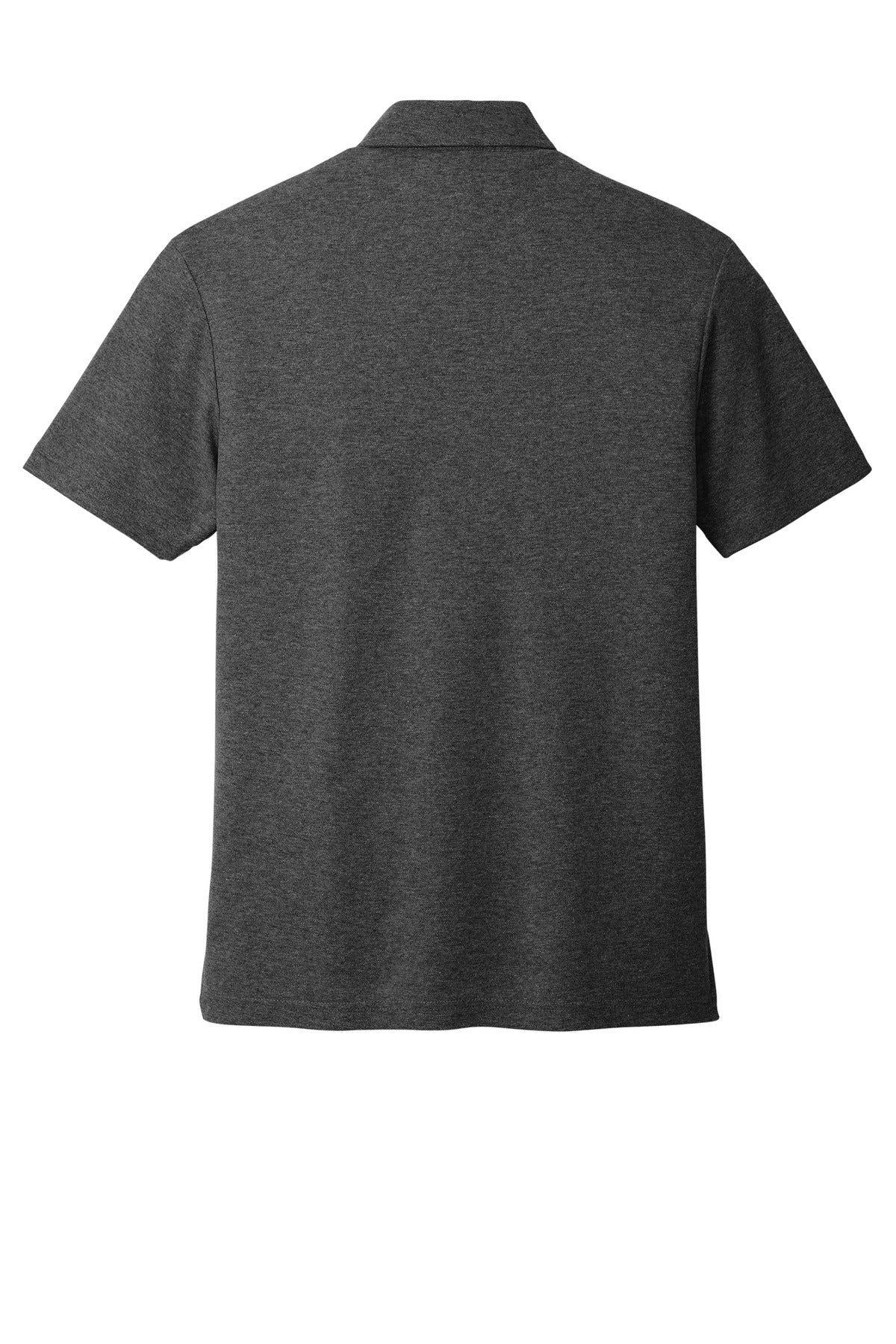 Rear View of CharcoalHt Port Authority C-FREE Cotton Blend Pique Pocket Polo K868