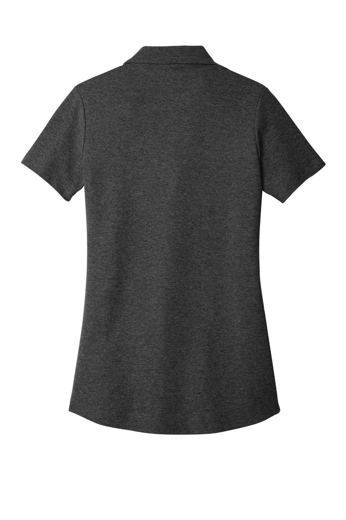 Rear View of CharcoalHt Port Authority Women's C-FREE Cotton Blend Pique Polo LK867