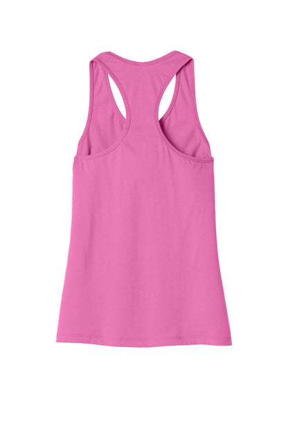 Rear View of CharityPnk BELLA+CANVAS Women's Jersey Racerback Tank. BC6008