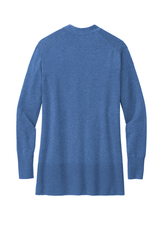 Rear View of CharterBHt Brooks Brothers Women's Cotton Stretch Long Cardigan Sweater BB18403