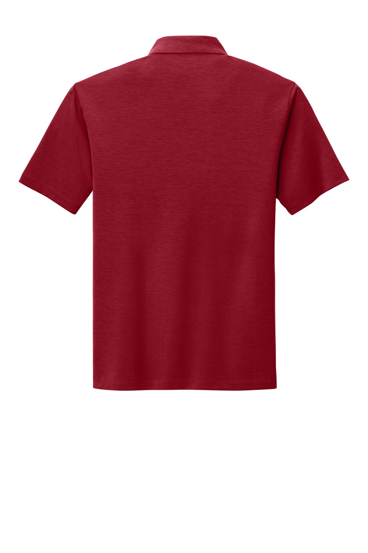Rear View of Chili Red Port Authority Cotton Touch Performance Polo. K568