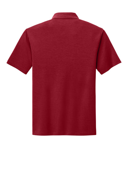 Rear View of Chili Red Port Authority Cotton Touch Performance Polo. K568