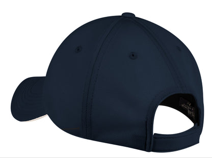 Rear View of Cl. Navy/White Port Authority Dry Zone Cap. C838