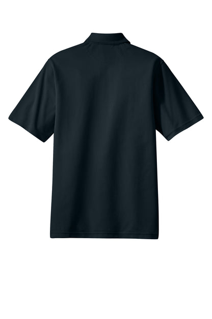 Rear View of Classic Navy Port Authority Tall Rapid Dry Polo. TLK455