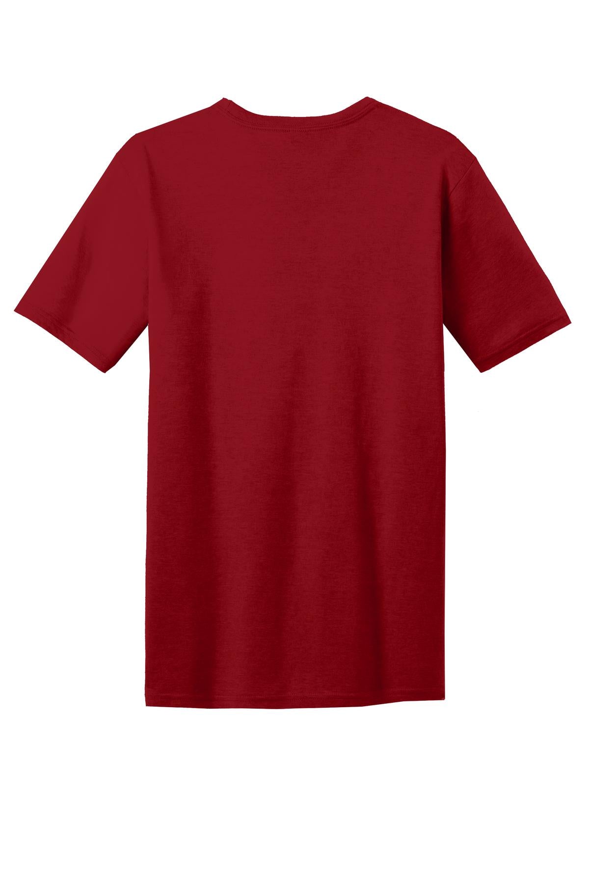 Rear View of Classic Red District Very Important Tee with Pocket. DT6000P