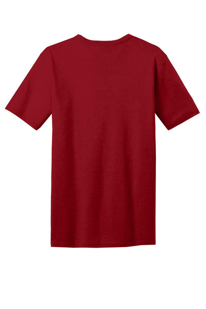 Rear View of Classic Red District Very Important Tee with Pocket. DT6000P