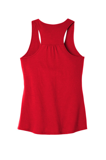Rear View of Classic Red District Women's V.I.T. Racerback Tank DT6302