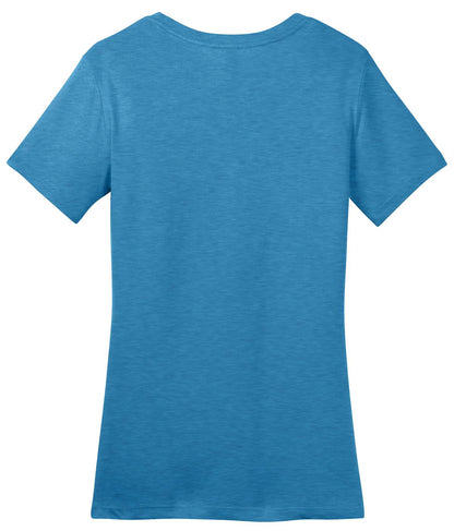 Rear View of Clean Denim District Women's Perfect Weight Tee. DM104L