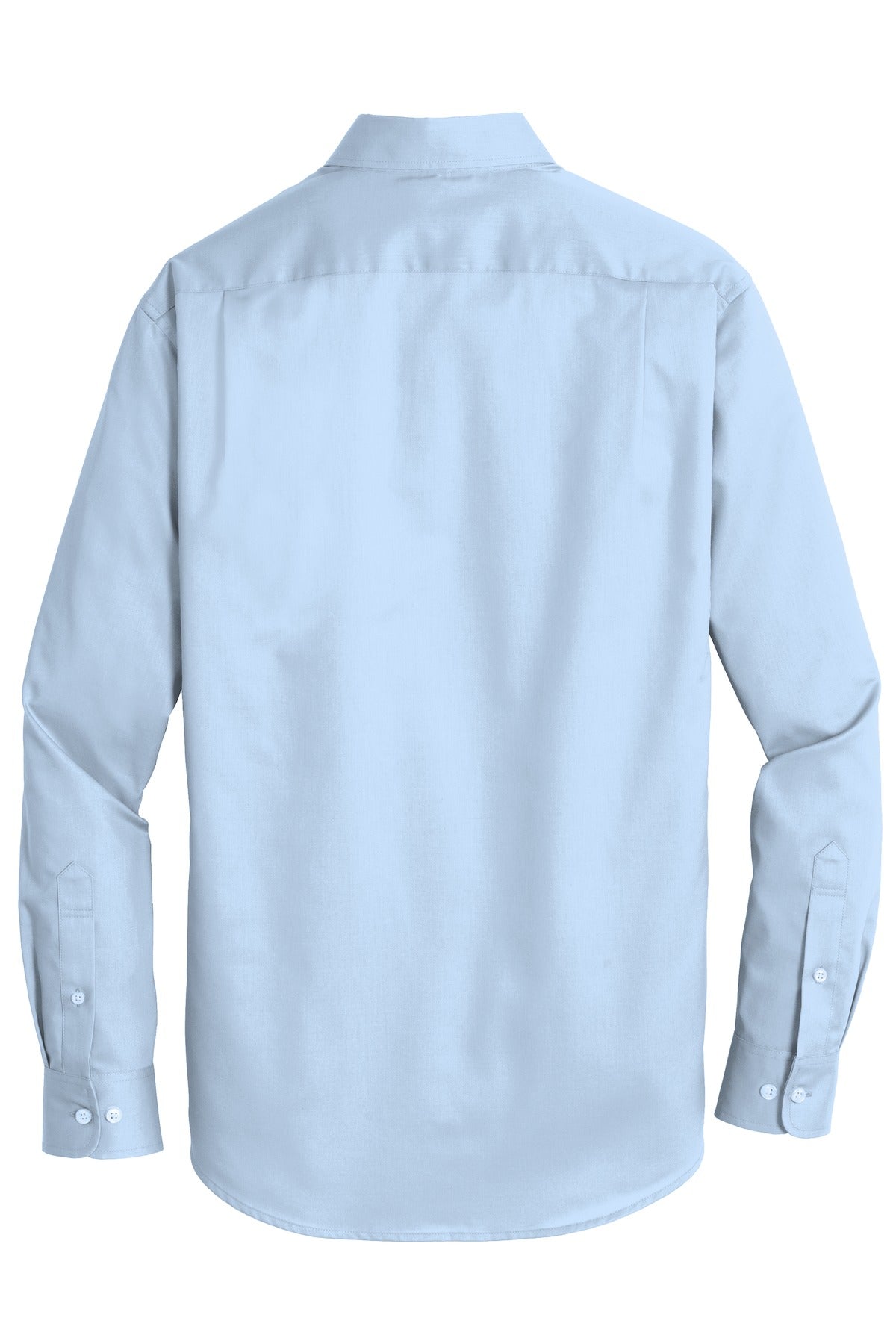 Rear View of Cloud Blue Port Authority SuperPro Twill Shirt. S663