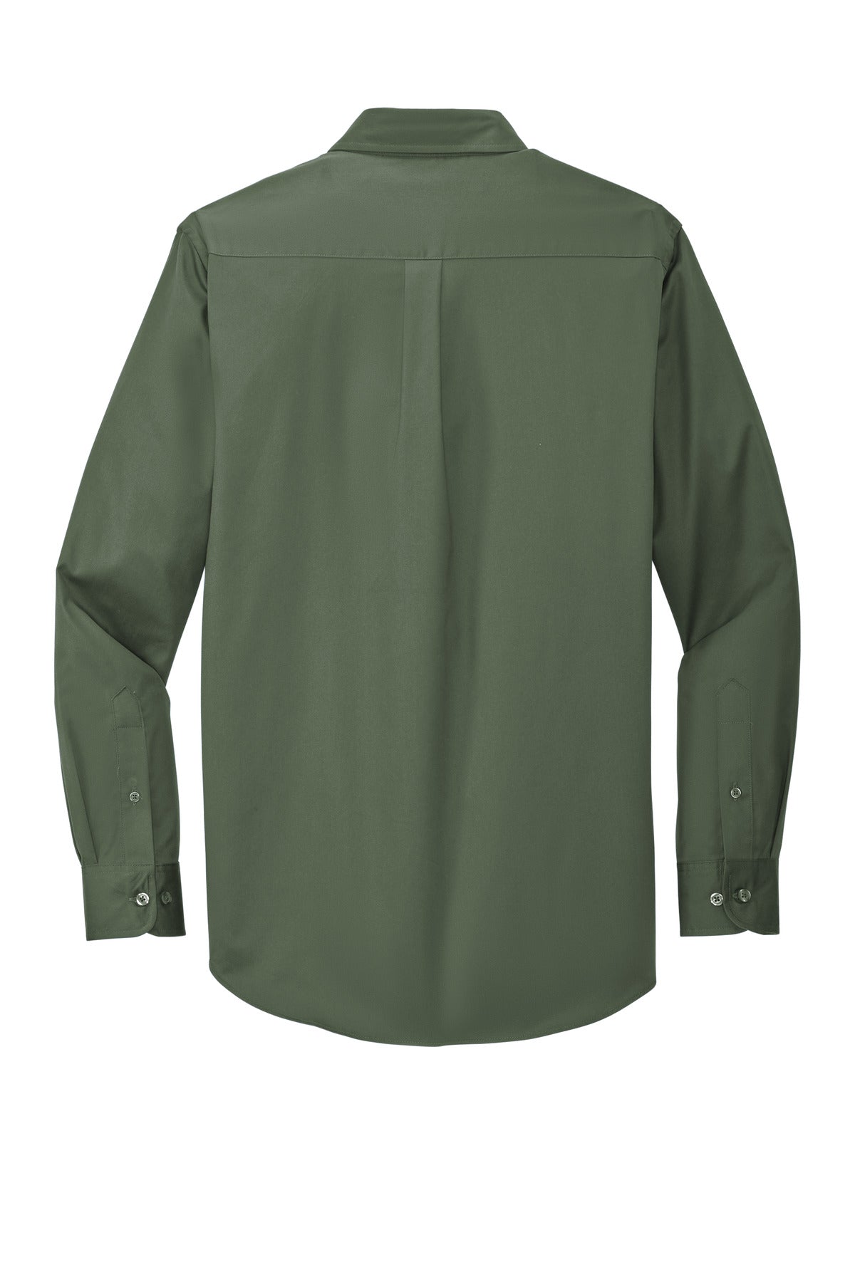 Rear View of Clover Green Port Authority Extended Size Long Sleeve Easy Care Shirt S608ES