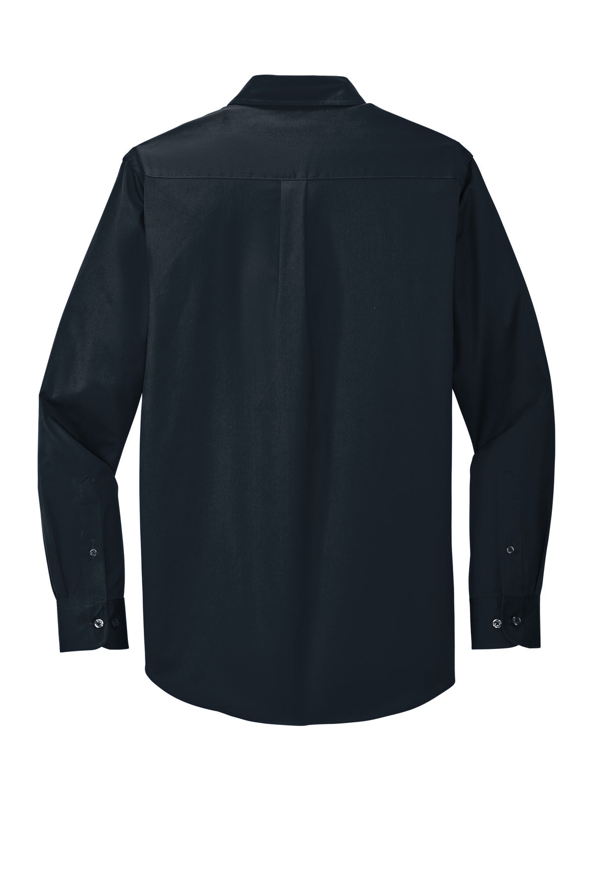 Rear View of Clsc Nvy/LtStn Port Authority Extended Size Long Sleeve Easy Care Shirt S608ES