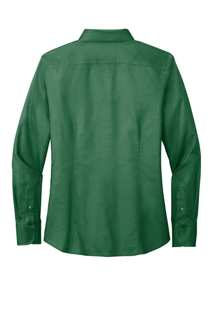 Rear View of ClubGreen Brooks Brothers Women's Wrinkle-Free Stretch Nailhead Shirt BB18003