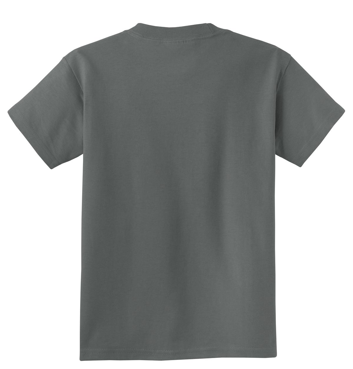 Rear View of Coal Port & Company Youth Beach Wash Garment-Dyed Tee. PC099Y