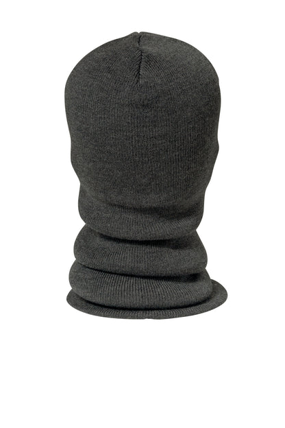 Rear View of CoalHthr Carhartt Knit Insulated Face Mask CT104485