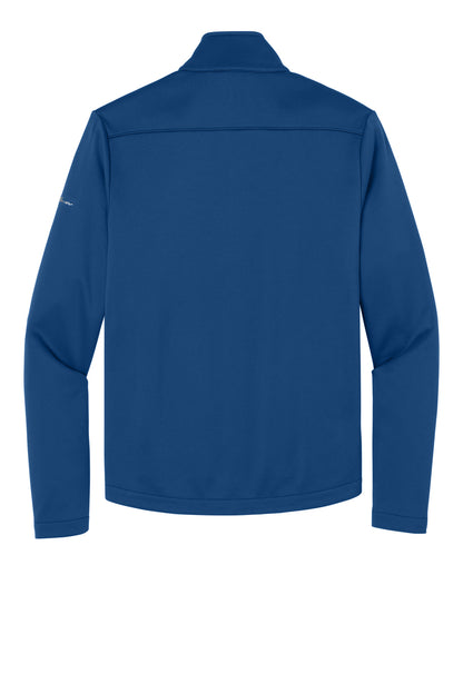 Rear View of CobaltBl Eddie Bauer Smooth Mid Layer Fleece 1/2-Zip EB2360