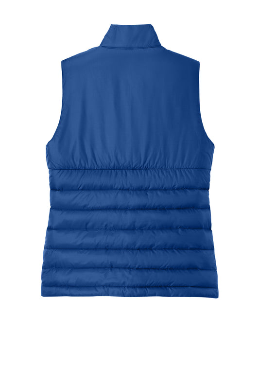 Rear View of CobaltBl Eddie Bauer Women's Quilted Vest EB513