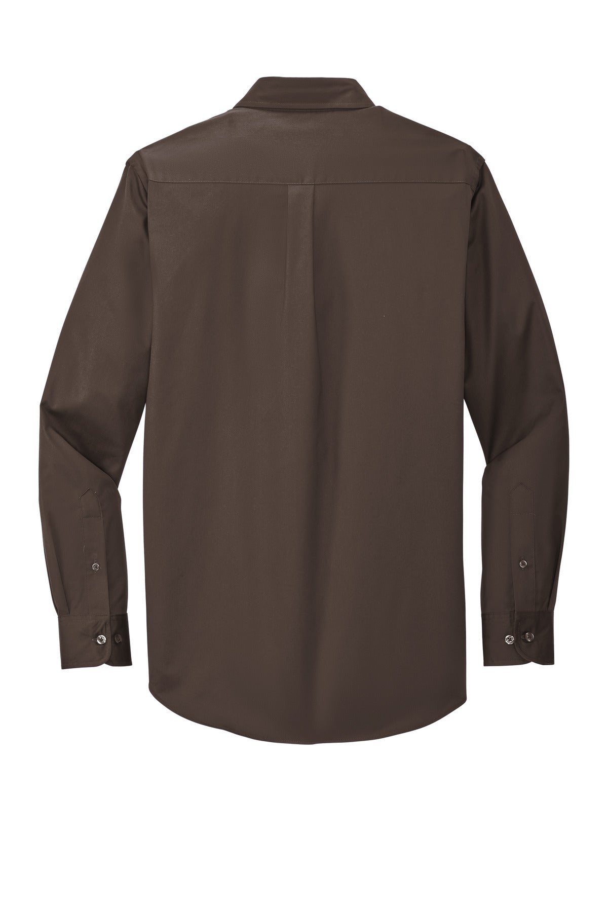Rear View of Coffee Bean/St Port Authority Extended Size Long Sleeve Easy Care Shirt S608ES