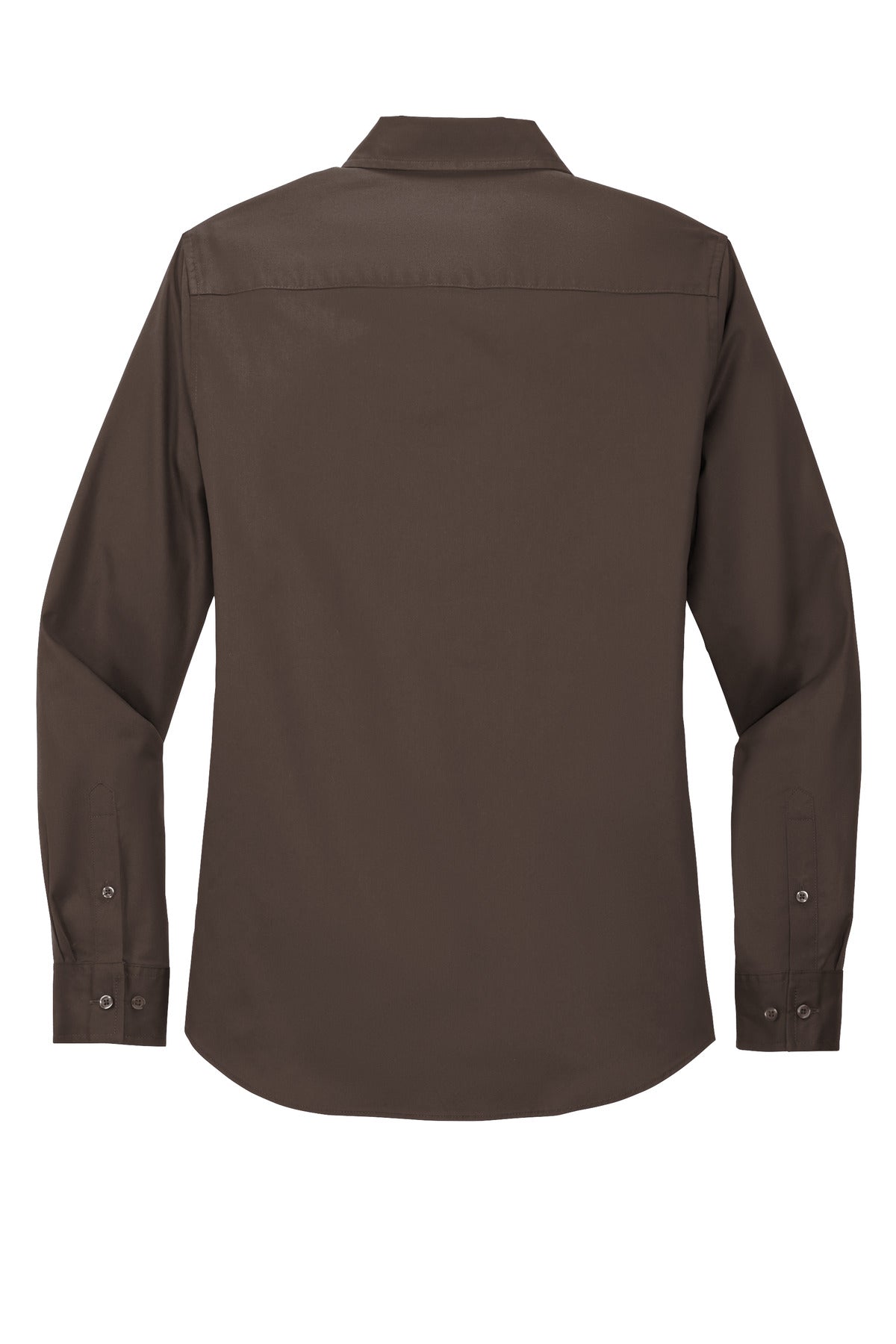 Rear View of Coffee Bean/St Port Authority Women's Long Sleeve Easy Care Shirt. L608