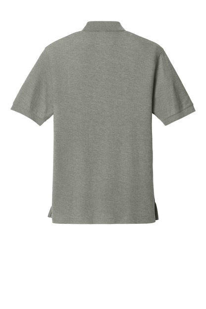 Rear View of Cool Grey Port Authority Tall Silk Touch Polo. TLK500