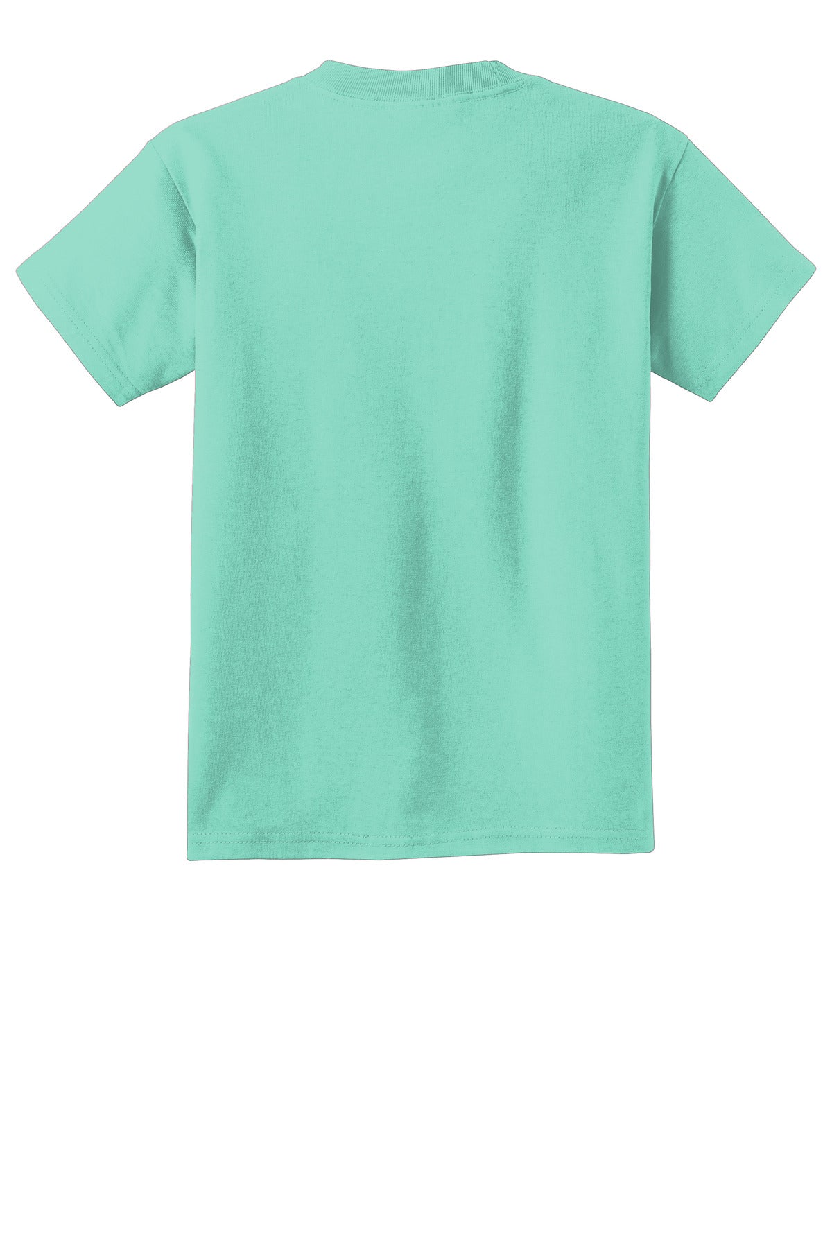 Rear View of CoolMint Port & Company Youth Beach Wash Garment-Dyed Tee. PC099Y