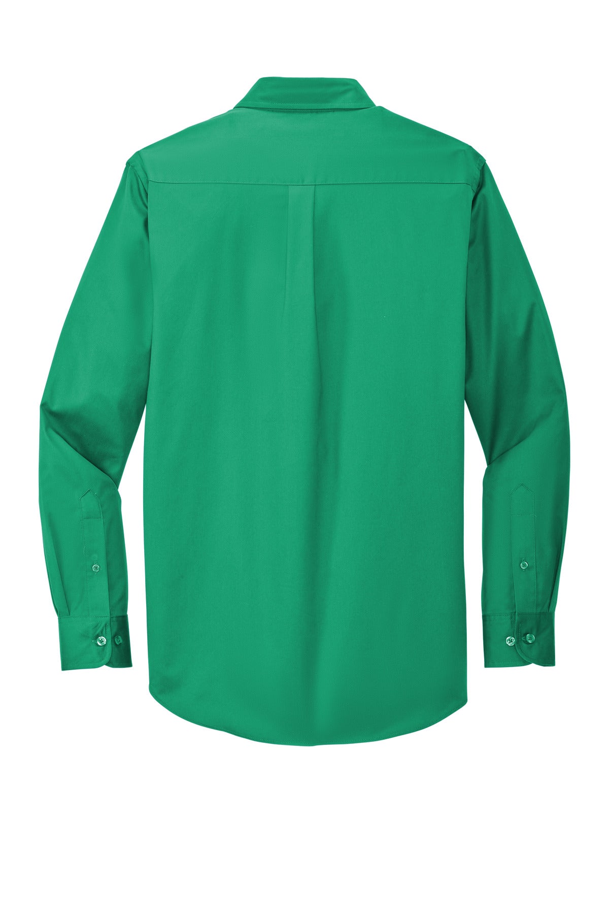 Rear View of Court Green Port Authority Extended Size Long Sleeve Easy Care Shirt S608ES