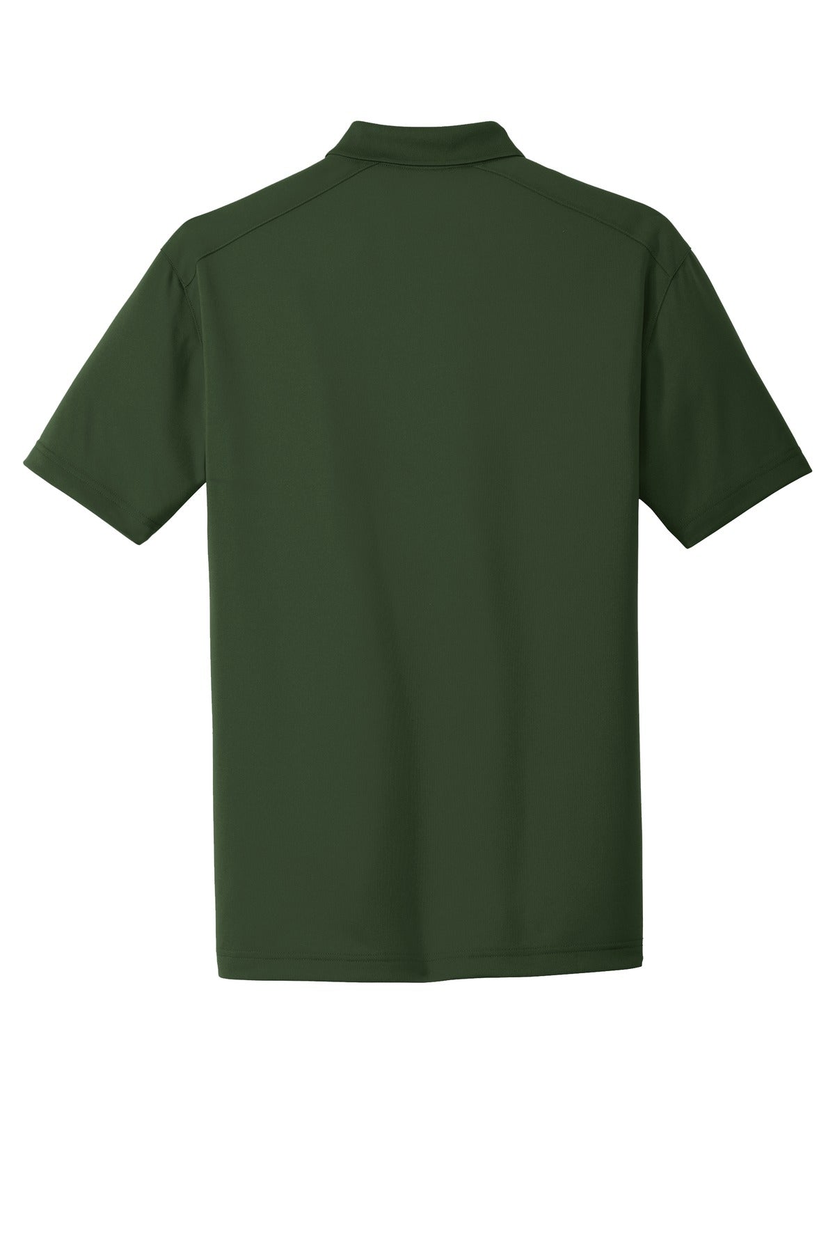 Rear View of Dark Green CornerStone Select Lightweight Snag-Proof Polo. CS418
