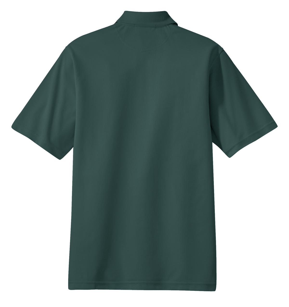 Rear View of Dark Green Port Authority Rapid Dry Polo. K455
