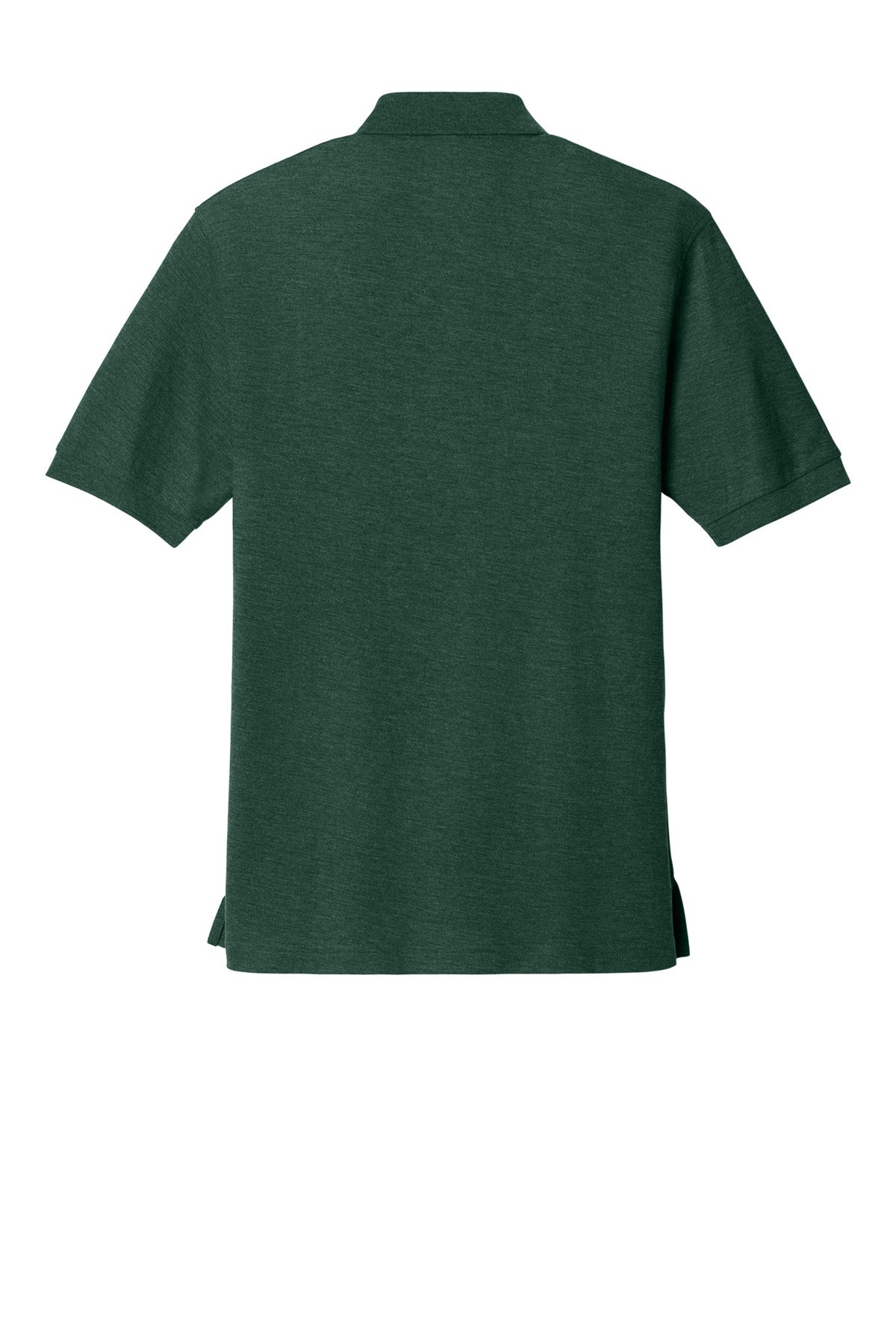 Rear View of Dark Green Port Authority Tall Silk Touch Polo. TLK500