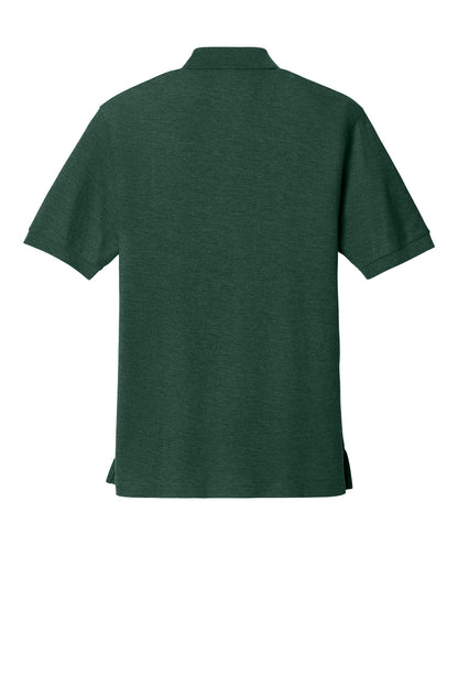 Rear View of Dark Green Port Authority Tall Silk Touch Polo. TLK500
