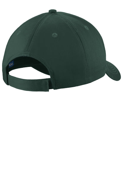Rear View of Dark Green Port Authority Uniforming Twill Cap. C913