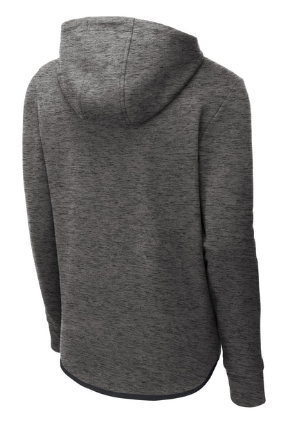 Rear View of Dark Grey Hthr Sport-Tek Triumph Hooded Pullover ST280