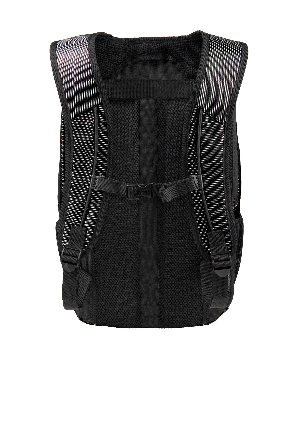 Rear View of Dark Grey/Blk Port Authority Form Backpack. BG212