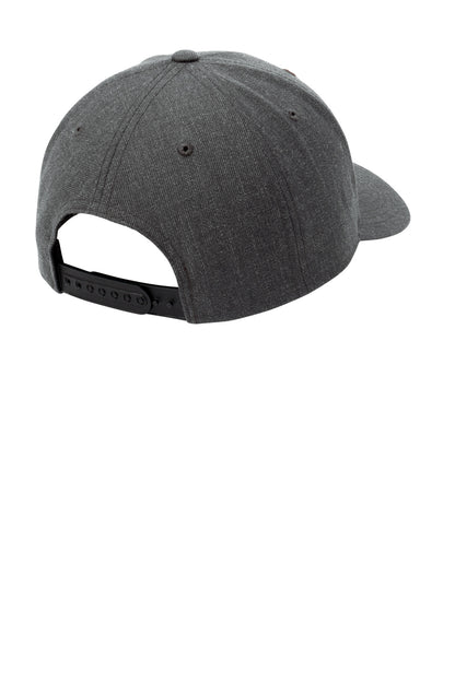 Rear View of Dark Hthr Grey Sport-Tek YP Classics Curve Bill Snapback Cap. STC43