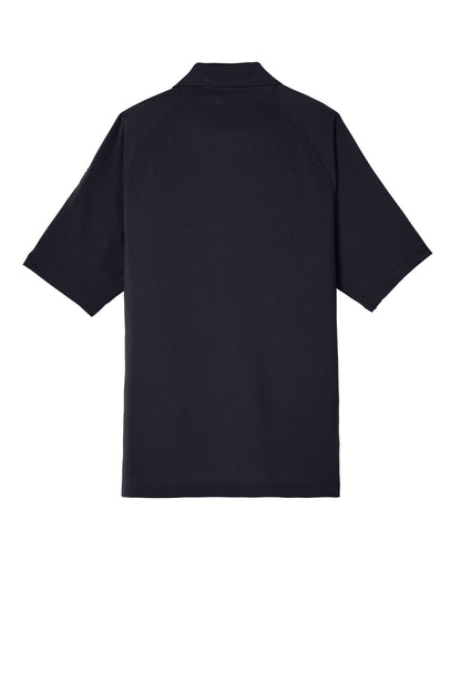 Rear View of Dark Navy CornerStone Select Lightweight Snag-Proof Tactical Polo. CS420