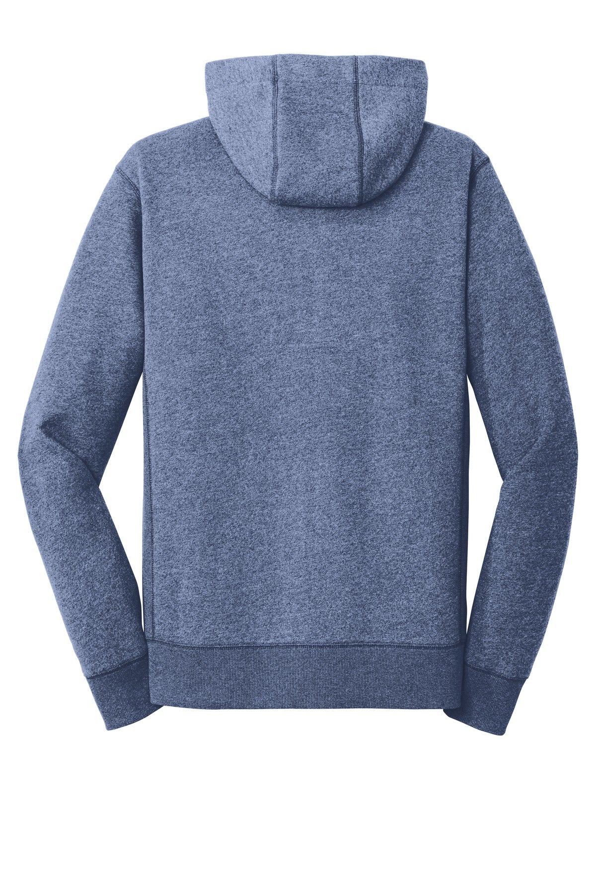 Rear View of Dark Royal Twi New Era French Terry Full-Zip Hoodie. NEA502