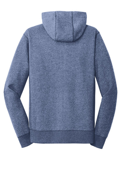 Rear View of Dark Royal Twi New Era French Terry Full-Zip Hoodie. NEA502