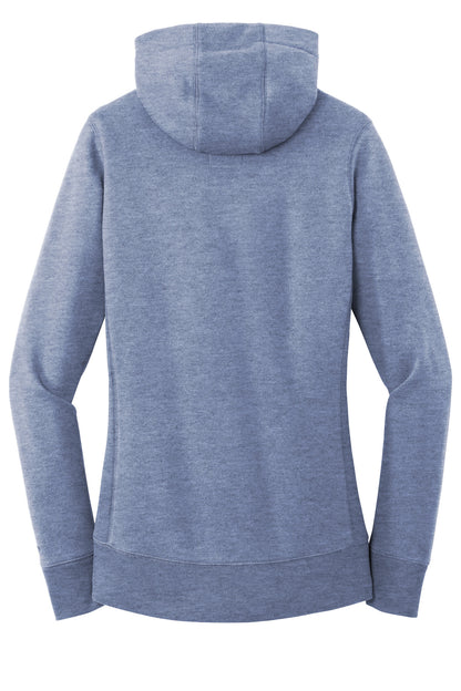 Rear View of Dark Royal Tws New Era Women's French Terry Pullover Hoodie. LNEA500