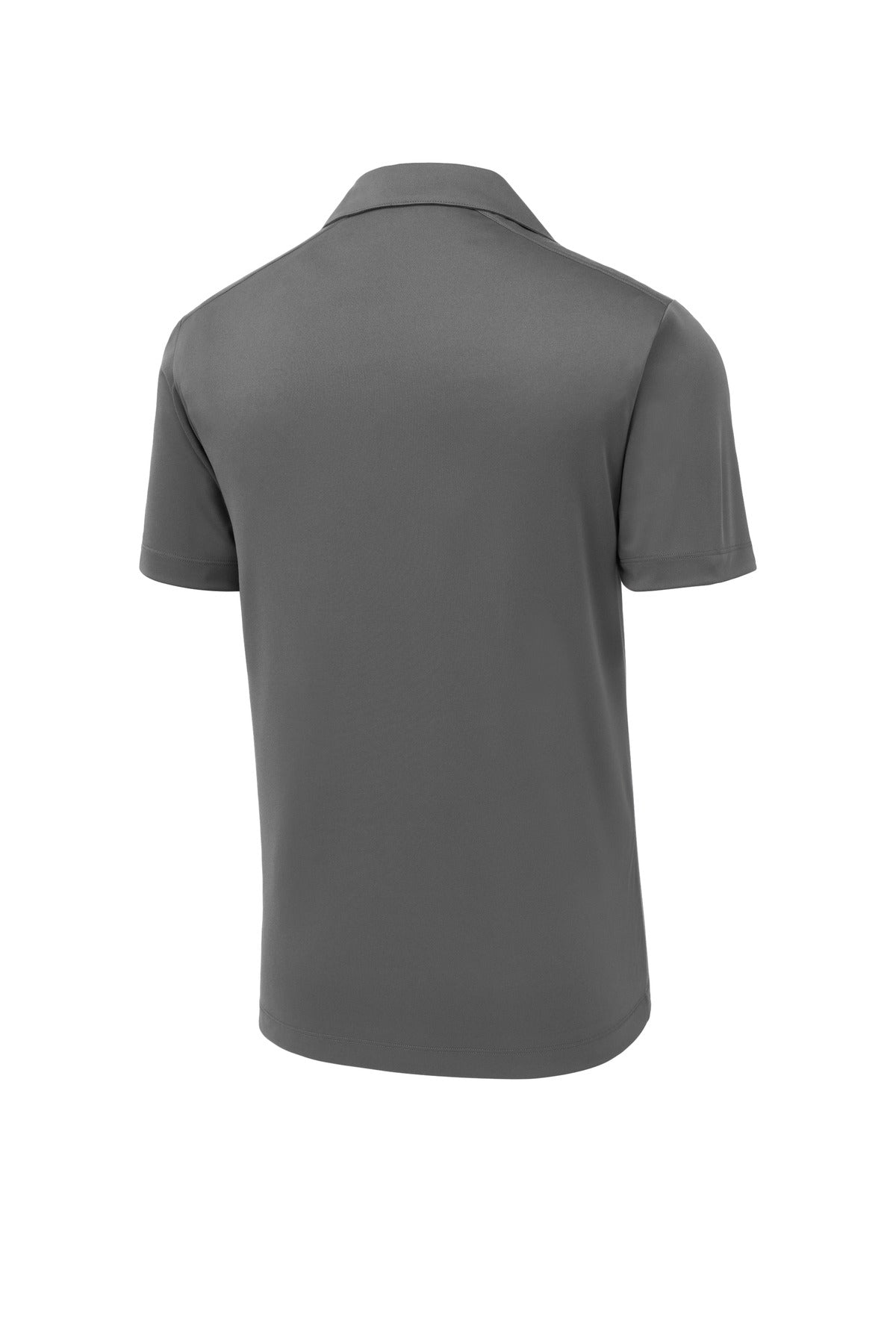 Rear View of Dark Smoke Gry Sport-Tek Posi-UV Pro Polo. ST520