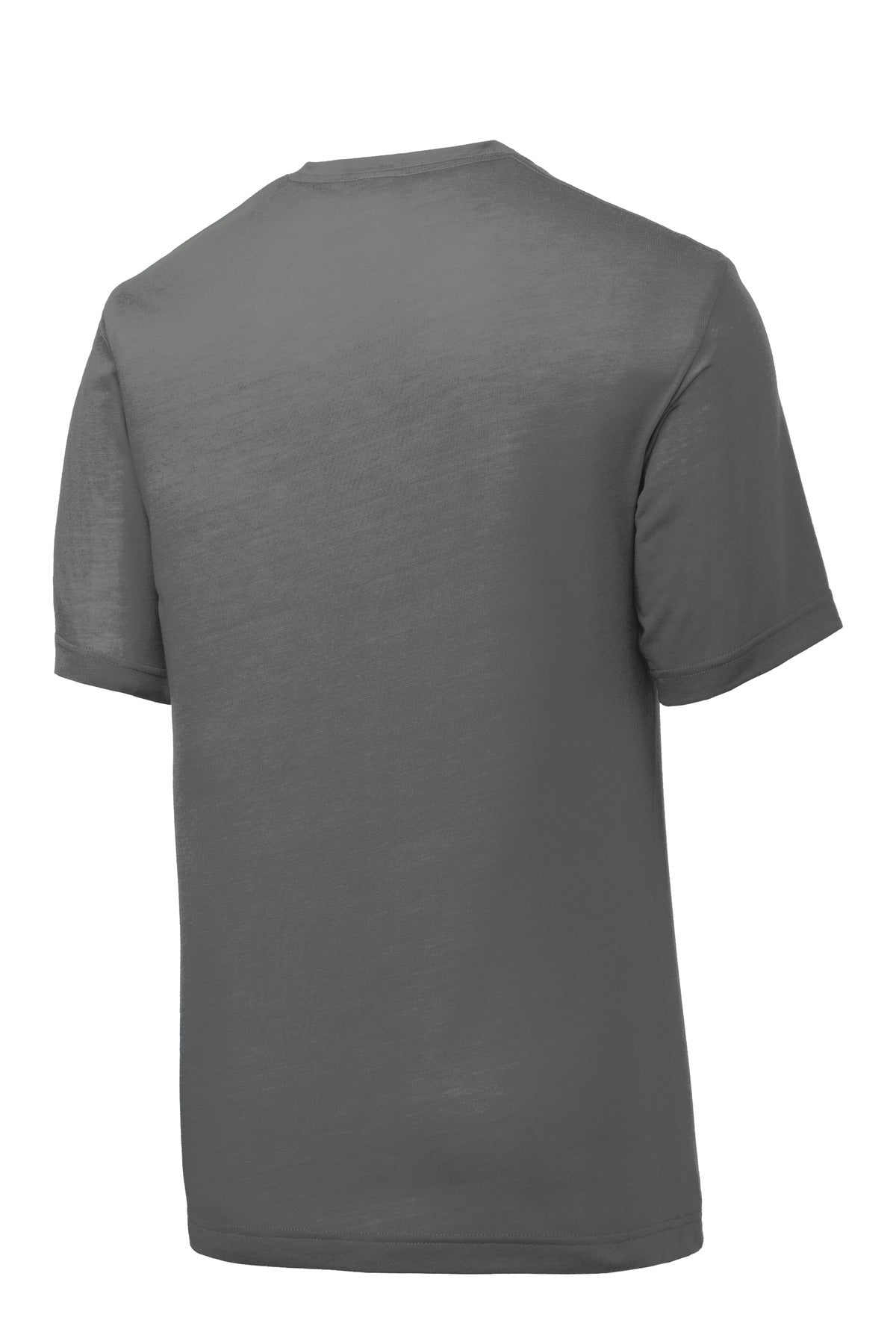 Rear View of Dark Smoke Gry Sport-Tek PosiCharge Competitor Cotton Touch Tee. ST450