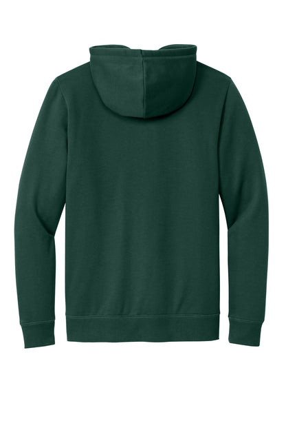 Rear View of DarkGreen New Era Comeback Fleece Pullover Hoodie NEA550