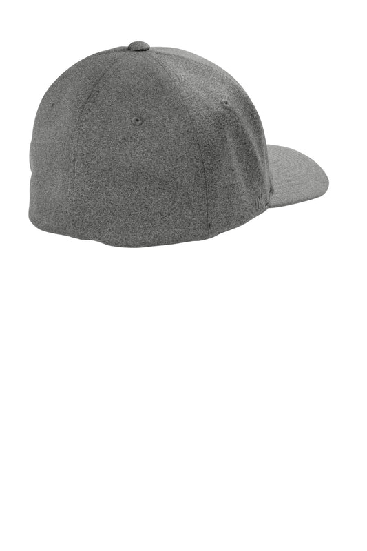 Rear View of DarkGrey Port Authority Flexfit Melange Unipanel Cap C946