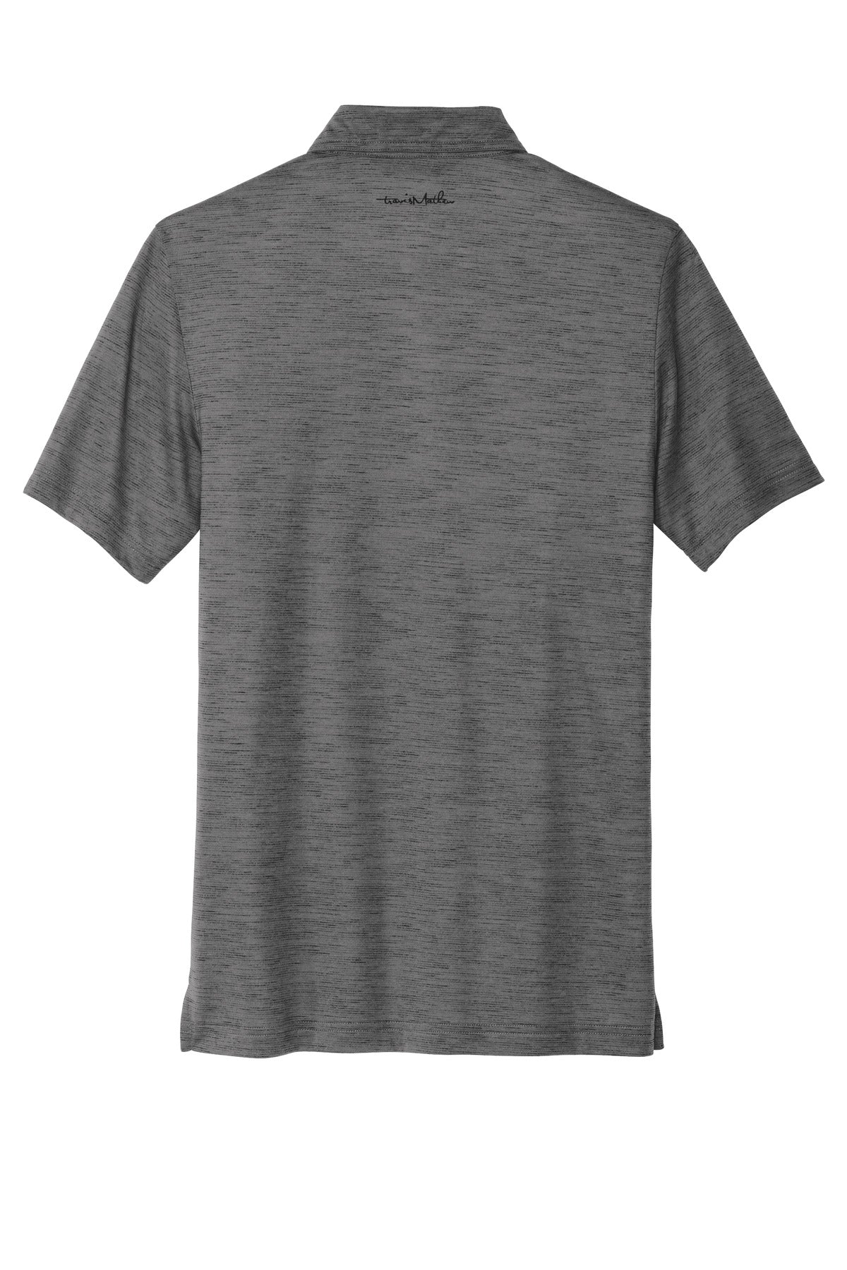 Rear View of DarkGrey TravisMathew Auckland Slub Polo TM1MW451