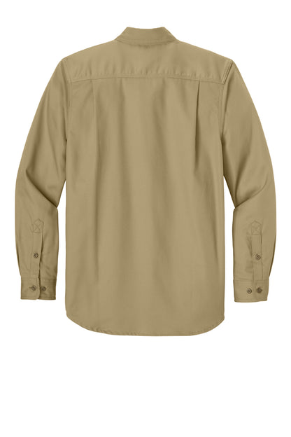 Rear View of DarkKhaki Carhartt Rugged Professional Series Long Sleeve Shirt CT106689