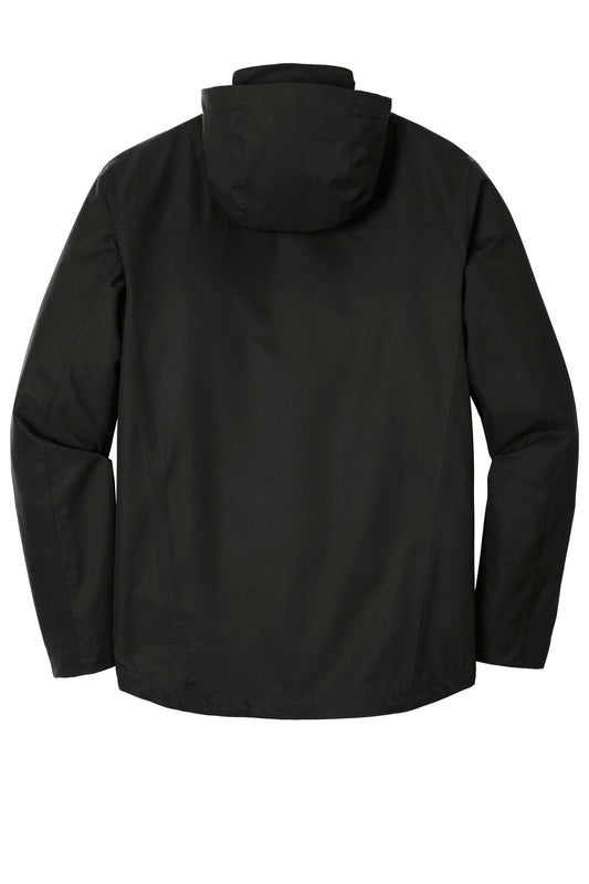 Rear View of Deep Black Port Authority Collective Outer Shell Jacket. J900
