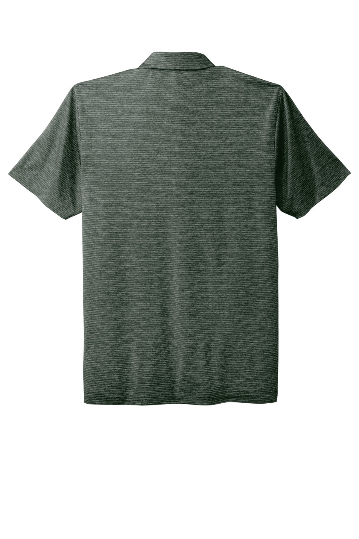 Rear View of Deep Forest Gn Port Authority Shadow Stripe Polo. K585