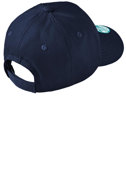 Rear View of Deep Navy New Era - Adjustable Structured Cap. NE200