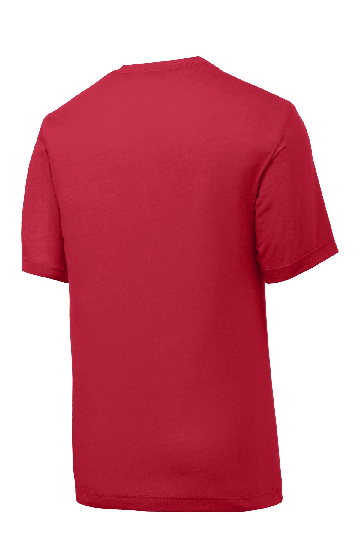 Rear View of Deep Red Sport-Tek PosiCharge Competitor Cotton Touch Tee. ST450