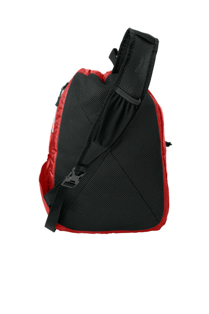 Rear View of Deep Red/Black OGIO Sonic Sling Pack. 412046