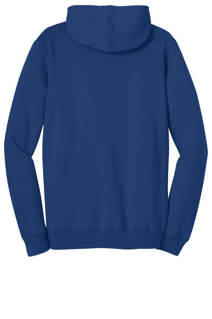 Rear View of Deep Royal District The Concert Fleece Hoodie. DT810