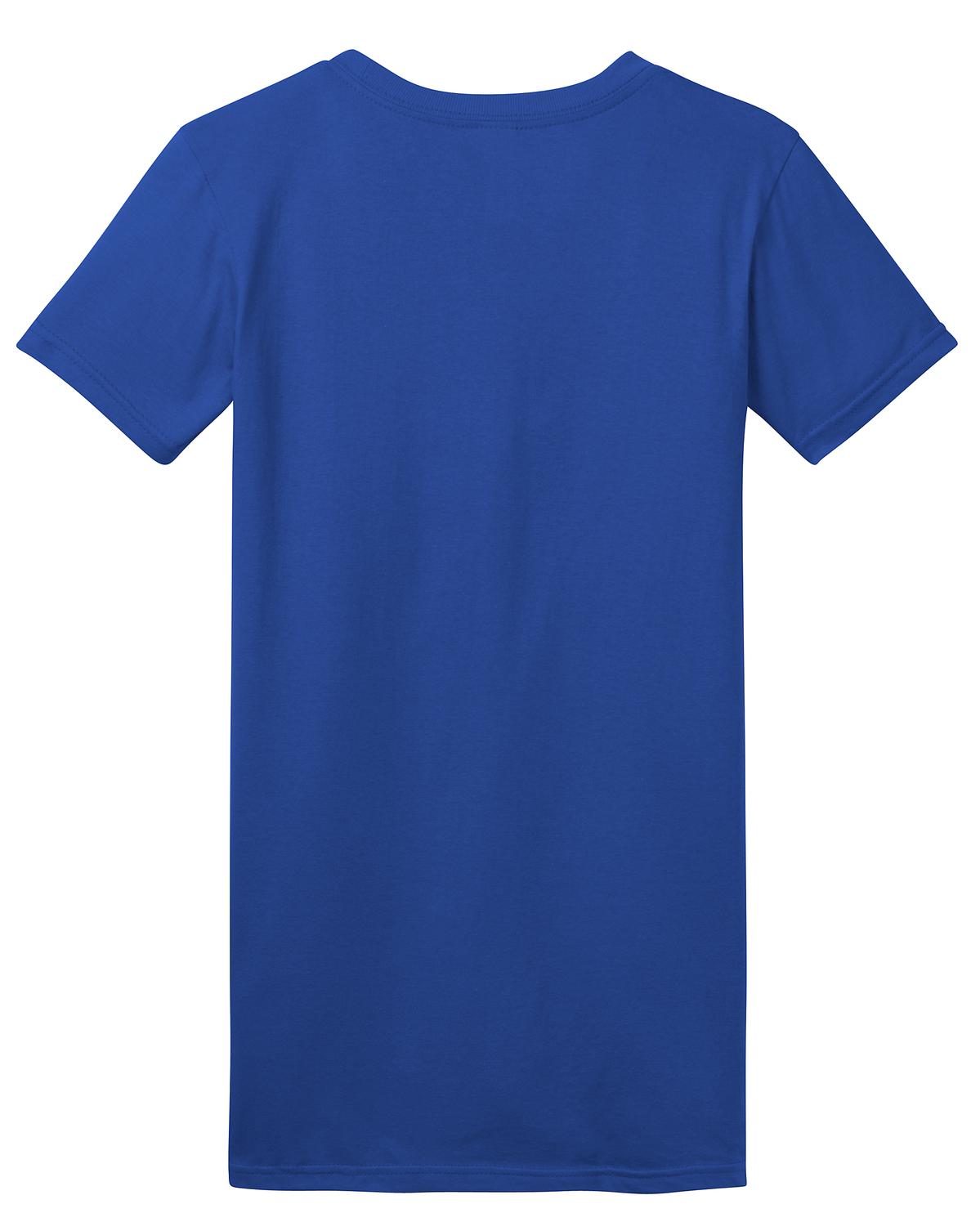 Rear View of Deep Royal District Women's Fitted The Concert Tee DT5001